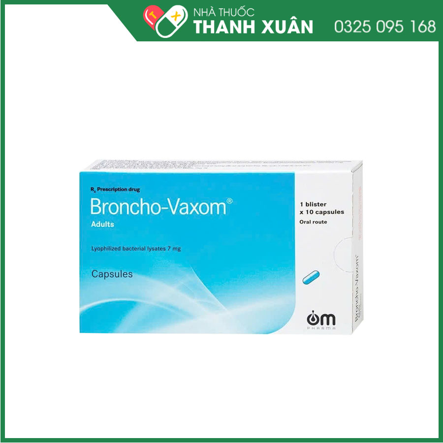 Broncho-Vaxom Adults giúp tăng cường miễn dịch đường hô hấp cho người lớn